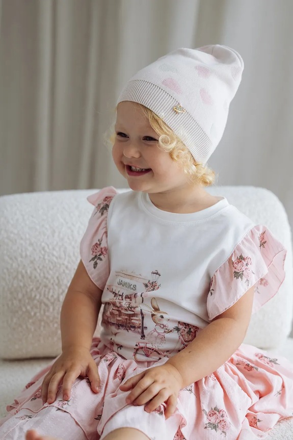 Jamiks čiapka beanie detská MILULI ružová MILULI.Nak.glo.JWI027.G