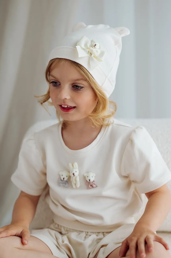 Jamiks čiapka beanie detská PELUNA béžová PELUNA.Nak.glo.JWI112.G