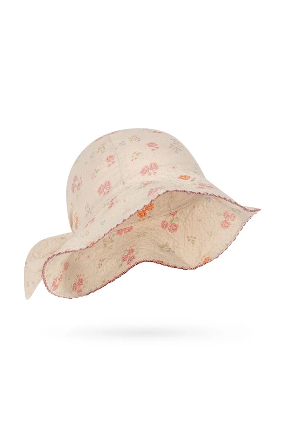 Konges Sløjd klobúk detský ELIN BOW SUN HAT GOTS béžová KS105337.PPY2