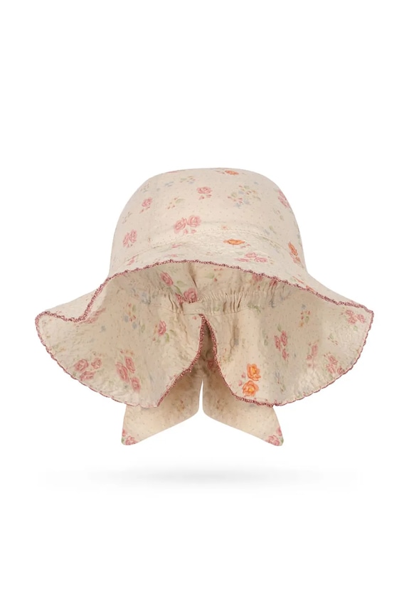 Konges Sløjd klobúk detský ELIN BOW SUN HAT GOTS KS105337.PPY2 béžová SS26