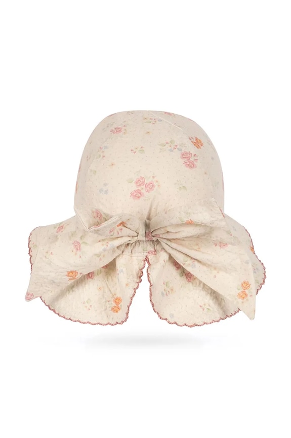Dievča Konges Sløjd klobúk detský ELIN BOW SUN HAT GOTS KS105337.PPY2 béžová