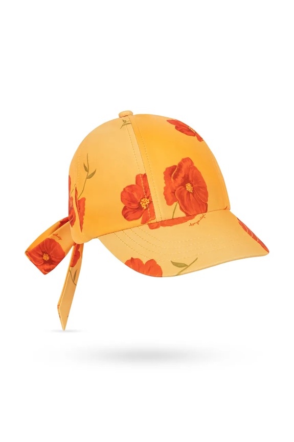 Konges Sløjd czapka z daszkiem dziecięca ABRIA BOW CAP GRS żółty KS105241.PPY2
