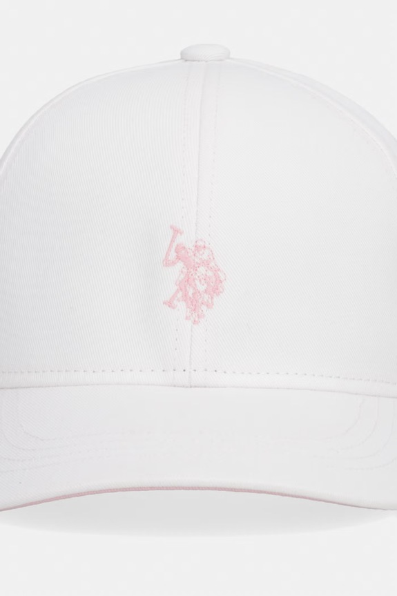 U.S. Polo Assn. Καπέλο με γείσο παιδικό βαμβακερό USG0321 λευκό SS26