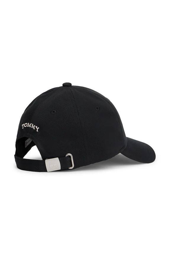 Chłopiec Tommy Hilfiger czapka z daszkiem dziecięca bawełniana KA0KA00025.PPY2 czarny