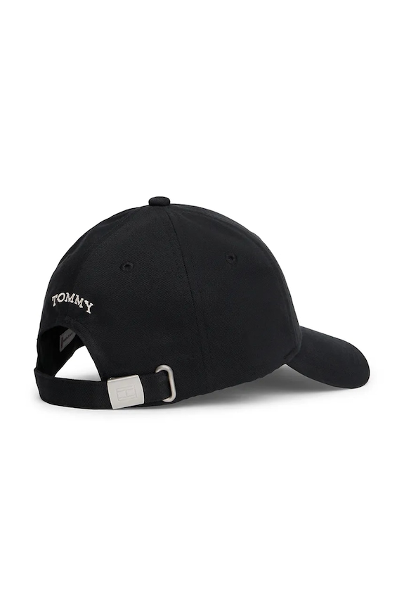 Chłopiec Tommy Hilfiger czapka z daszkiem dziecięca bawełniana KA0KA00025.PPY2 czarny