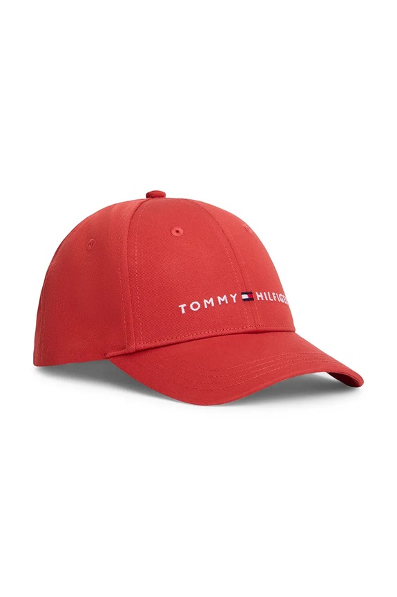 Bavlnená šiltovka Tommy Hilfiger KA0KA00032.PPY2 červená SS26