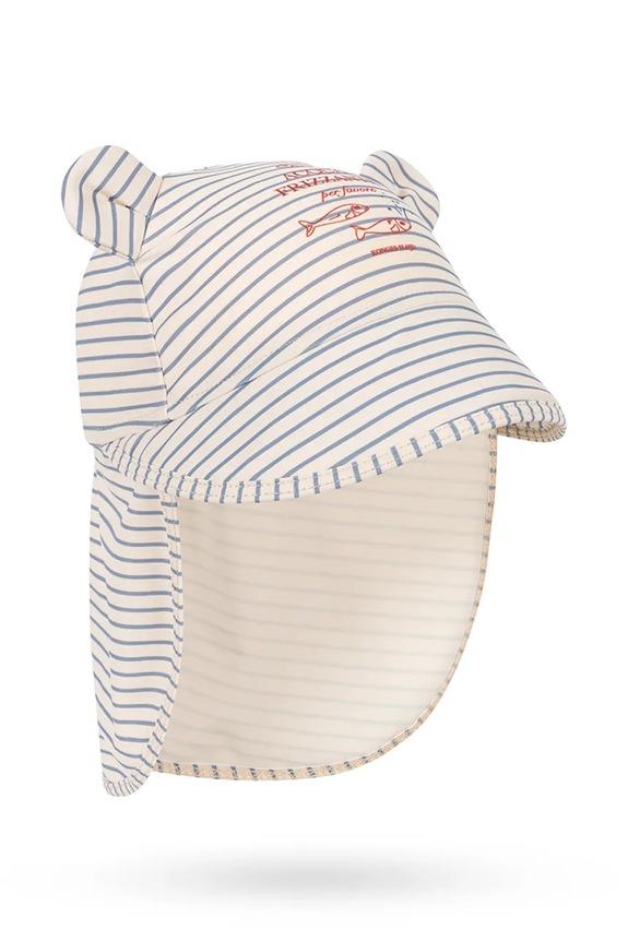 Detská baseballová čiapka Konges Sløjd ASTER BEAR SUN HAT GRS Pre bábätká modrá KS104640.PPY2