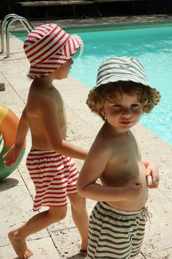 Detský klobúk Konges Sløjd ASNOU BUCKET HAT GRS zelená KS104637.PPY2