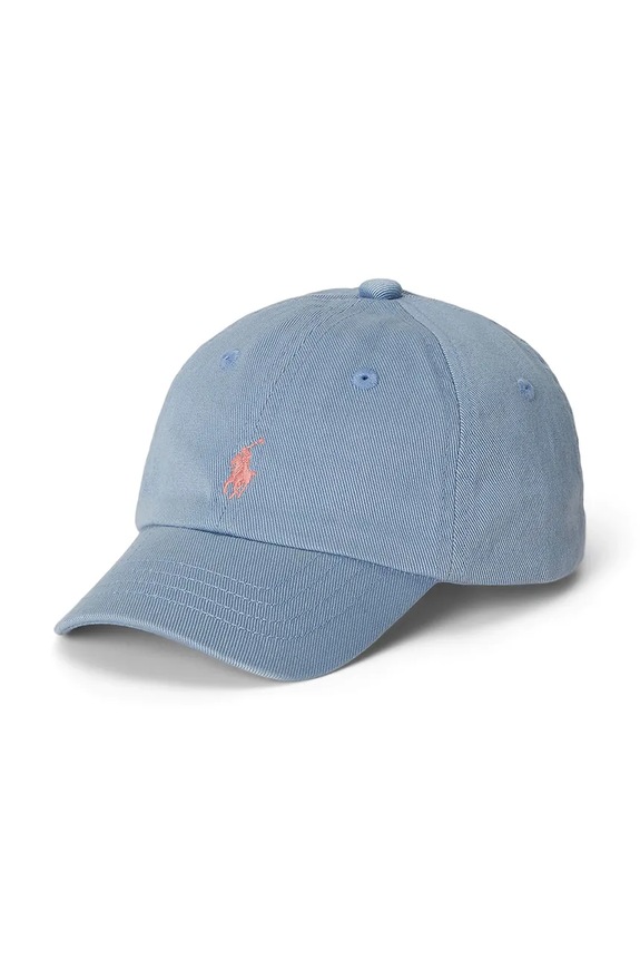 Polo Ralph Lauren czapka z daszkiem bawełniana dziecięca aplikacja niebieski 320785653503
