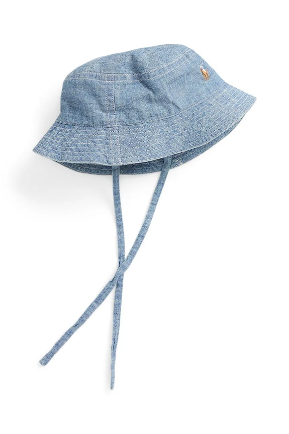 Polo Ralph Lauren kapelusz jeansowy dziecięcy bawełna niebieski 320966193001