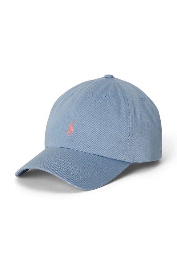 Παιδικό βαμβακερό καπέλο μπέιζμπολ Polo Ralph Lauren απλικέ μπλε 322785653506