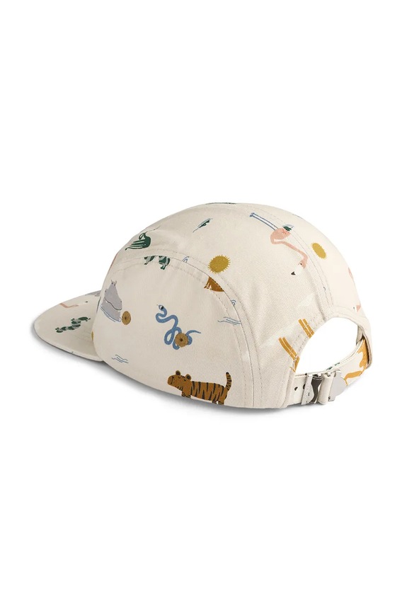 Liewood czapka z daszkiem bawełniana dziecięca Rory Printed Cap LW17559.PPY2 beżowy SS26