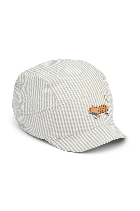 Liewood czapka z daszkiem bawełniana dziecięca Theon Soft Seersucker Cap nadruk niebieski LW20621.PPY2