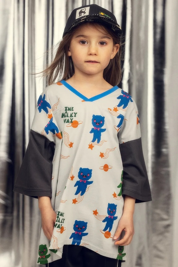 Mini Rodini czapka z daszkiem dziecięca Snack czarny 26265103