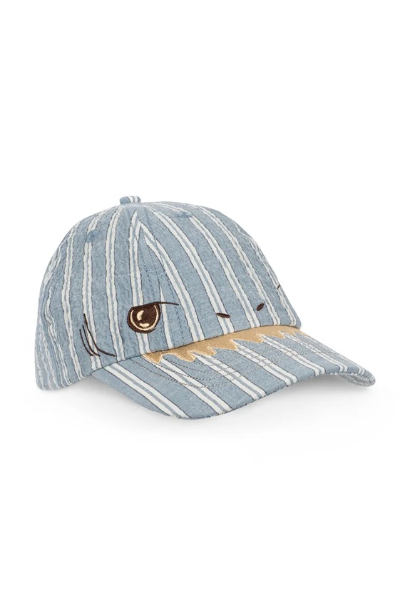Konges Sløjd czapka z daszkiem dziecięca bawełniana ELLIOT SHARK CAP GOTS KS104780.PPY2 niebieski SS26