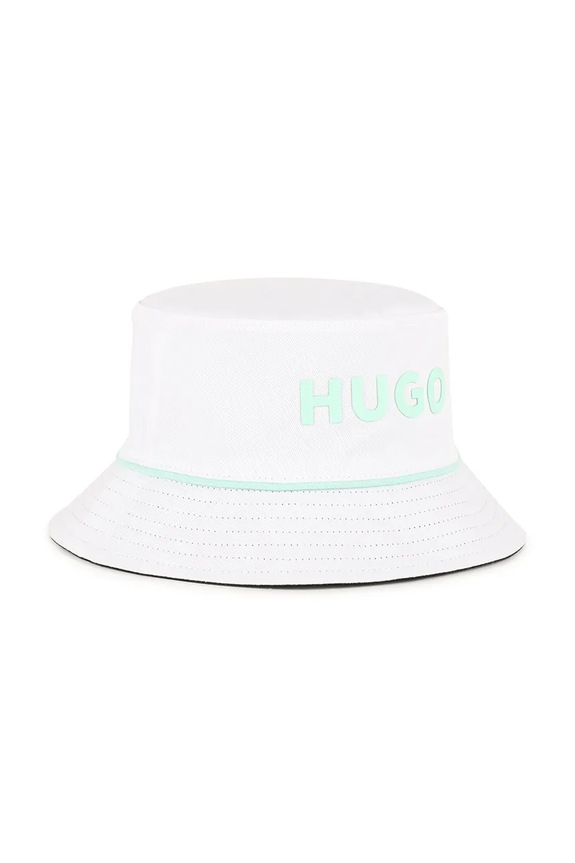 Мальчик Детская двусторонняя хлопковая шляпа HUGO G01165.52.56 чёрный