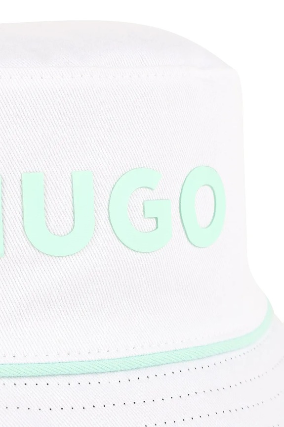 Детская двусторонняя хлопковая шляпа HUGO G01165.52.56 чёрный