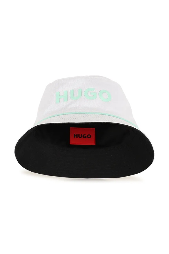 Детская двусторонняя хлопковая шляпа HUGO G01165.52.56