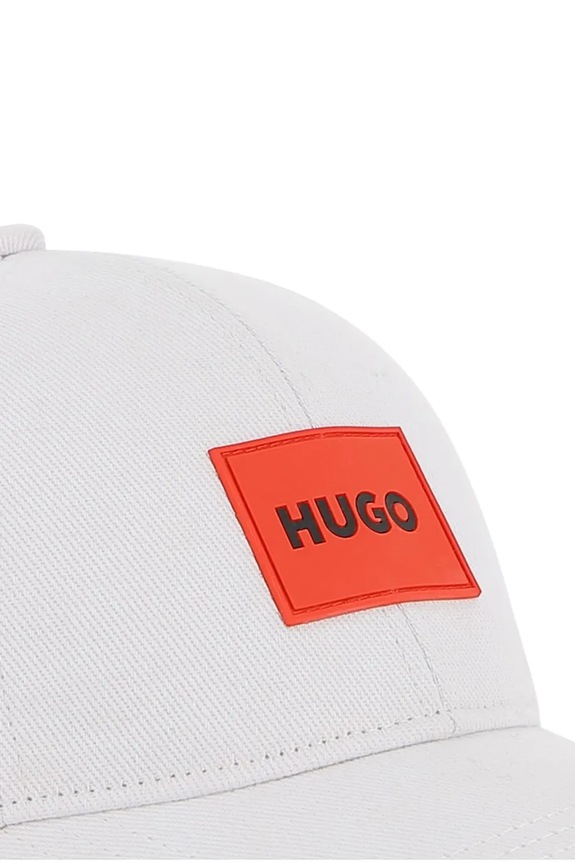Παιδικό βαμβακερό καπέλο μπέιζμπολ HUGO λευκό G01187.58