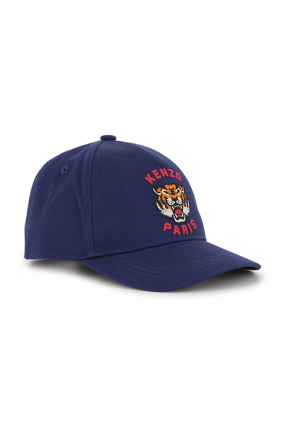 Kenzo Kids czapka z daszkiem bawełniana dziecięca aplikacja granatowy K61831.52.56