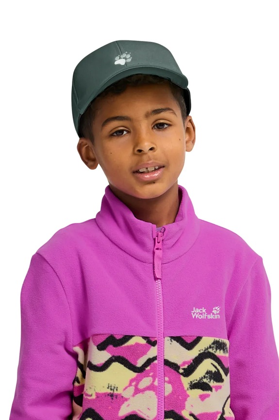 Jack Wolfskin detská čiapka so šiltom BASEBALL CAP K A65776 zelená