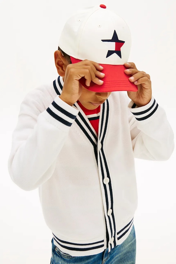 Tommy Hilfiger czapka z daszkiem dziecięca bawełniana czerwony KA0KA00042.PPY2