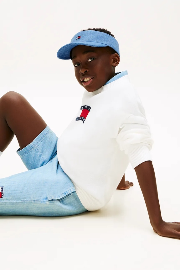 Tommy Hilfiger čiapka detská bavlnená KA0KA00045.PPY2 modrá