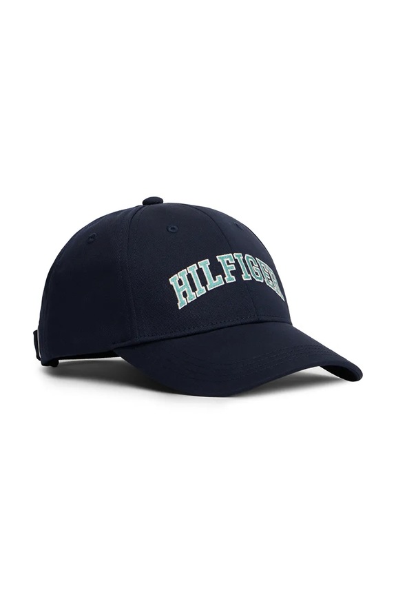 Tommy Hilfiger czapka z daszkiem dziecięca bawełniana KA0KA00050.PPY2 granatowy SS26