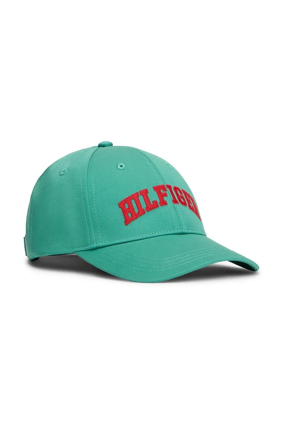 Tommy Hilfiger czapka z daszkiem dziecięca bawełniana KA0KA00050.PPY2 zielony SS26