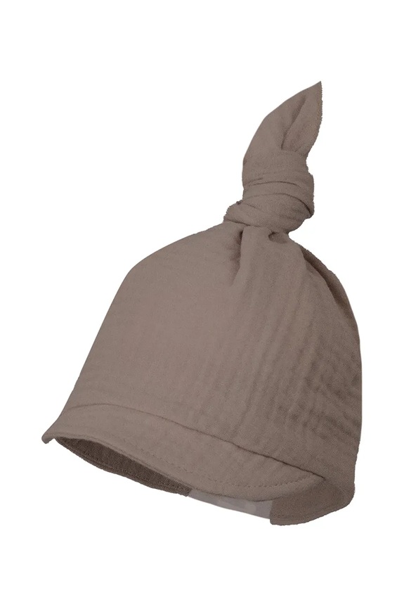 Jamiks niemowlęca bawełniana czapka z daszkiem PONELI brązowy PONELI.o.Na.gl.JLI079.K
