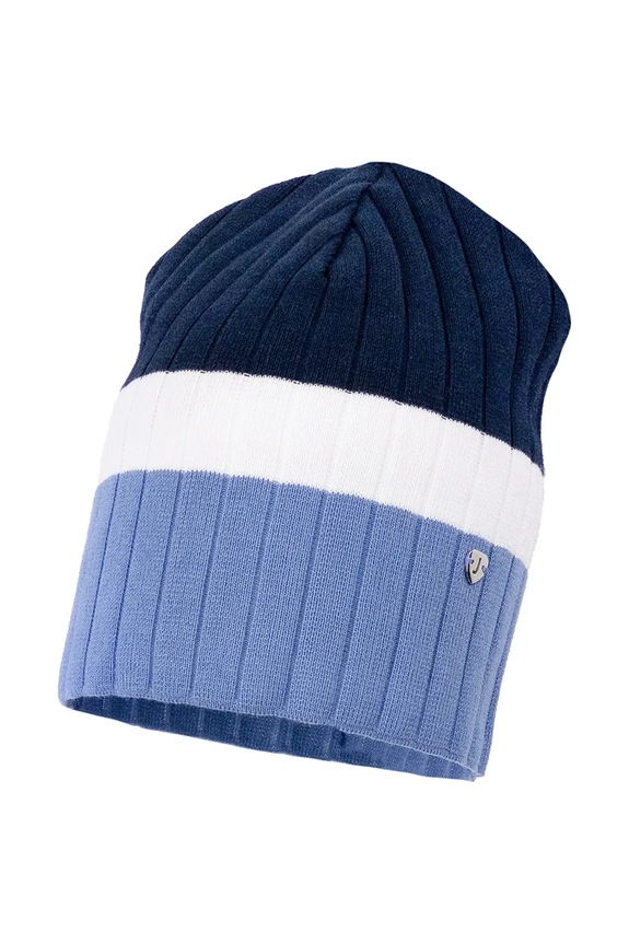 Jamiks čiapka beanie detská bavlnená PUFFE tmavomodrá PUFFE.Nakr.glo.JWI016.K