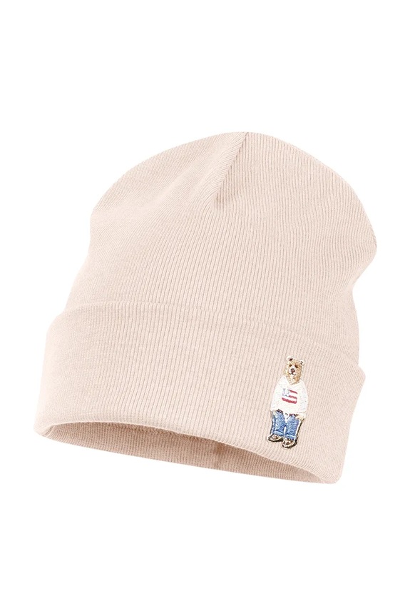 Jamiks beanie pentru copii din bumbac FOCU bej FOCU.Nakr.glow.JWI037.K