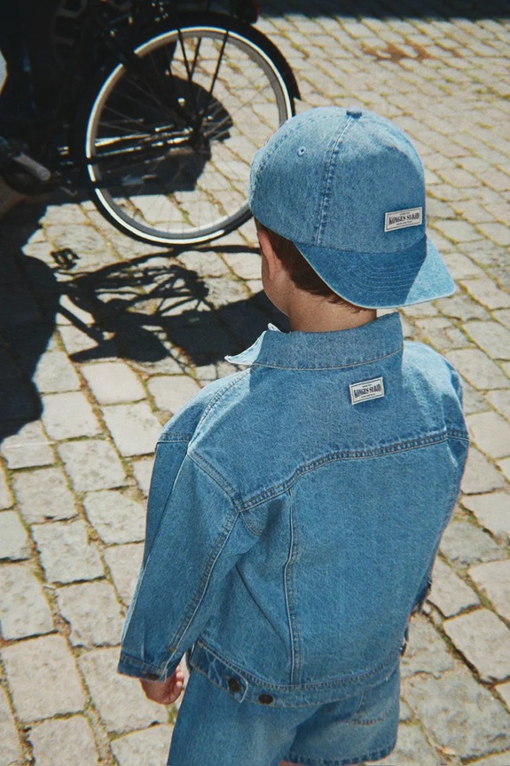 Băieți Konges Sløjd șapcă pentru copii, din denim MAGOT CAP GOTS KS105460.PPY2 albastru