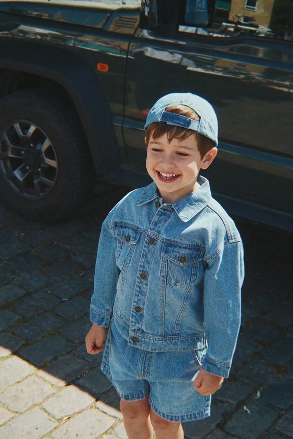 Konges Sløjd șapcă pentru copii, din denim MAGOT CAP GOTS albastru KS105460.PPY2
