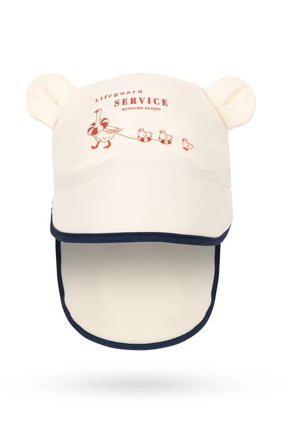 Konges Sløjd čiapka so šiltom detská ASTER BEAR SUN HAT GRS KS105264.PPY2 biela SS26