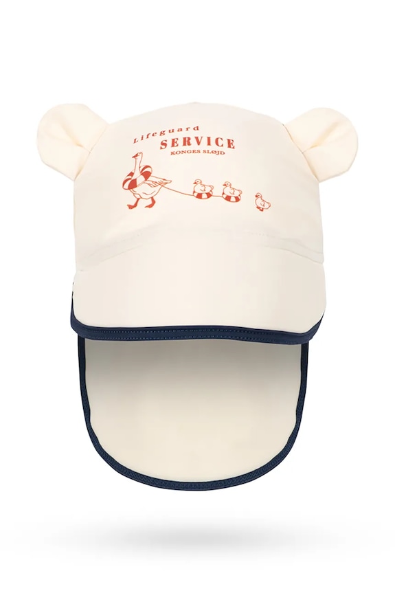 Konges Sløjd čiapka so šiltom detská ASTER BEAR SUN HAT GRS KS105264.PPY2 biela SS26