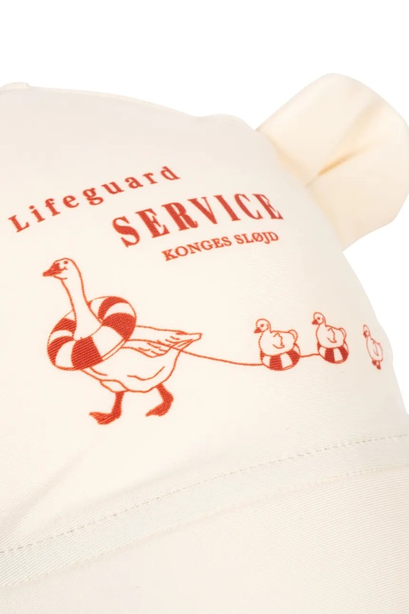 Chlapec Konges Sløjd čiapka so šiltom detská ASTER BEAR SUN HAT GRS KS105264.PPY2 biela