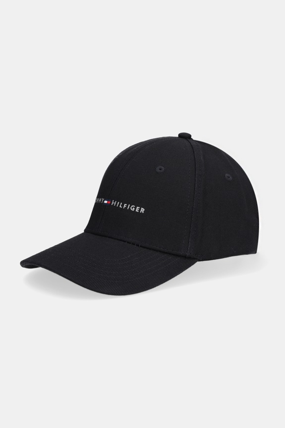 Bavlnená šiltovka Tommy Hilfiger bavlna čierna AM0AM14045
