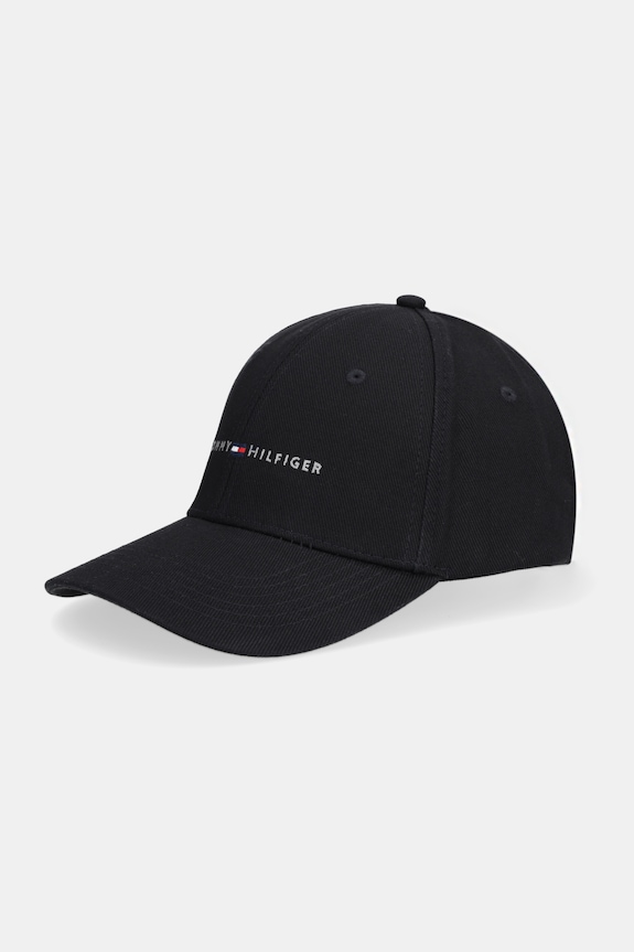 Bavlnená šiltovka Tommy Hilfiger bavlna čierna AM0AM14045