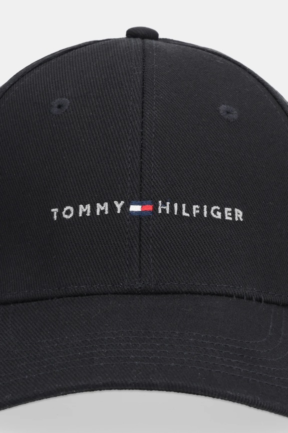 Bavlnená šiltovka Tommy Hilfiger AM0AM14045 čierna SS26