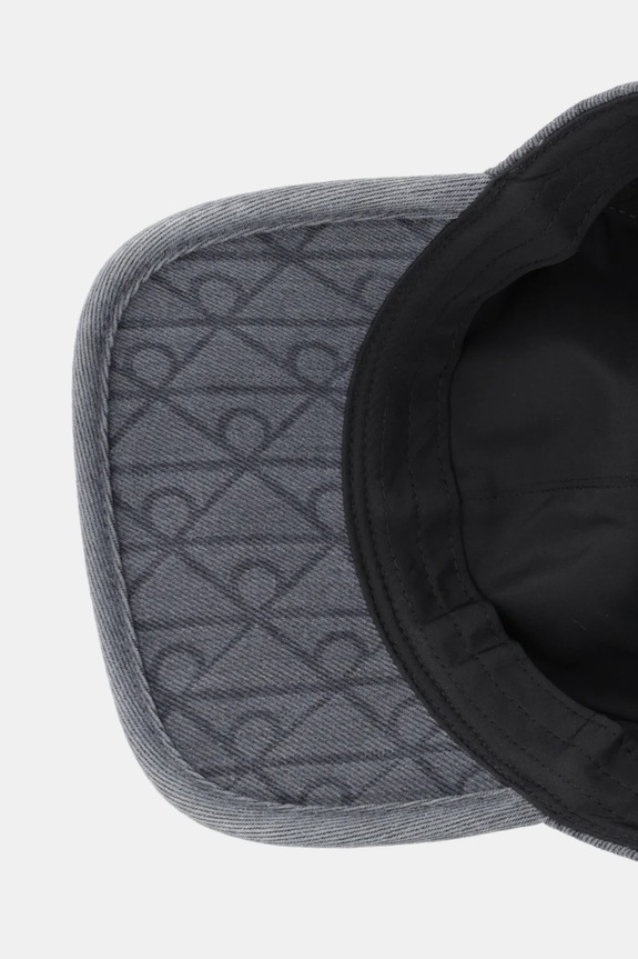 Džínsová šiltovka Calvin Klein sivá LV04D5048G
