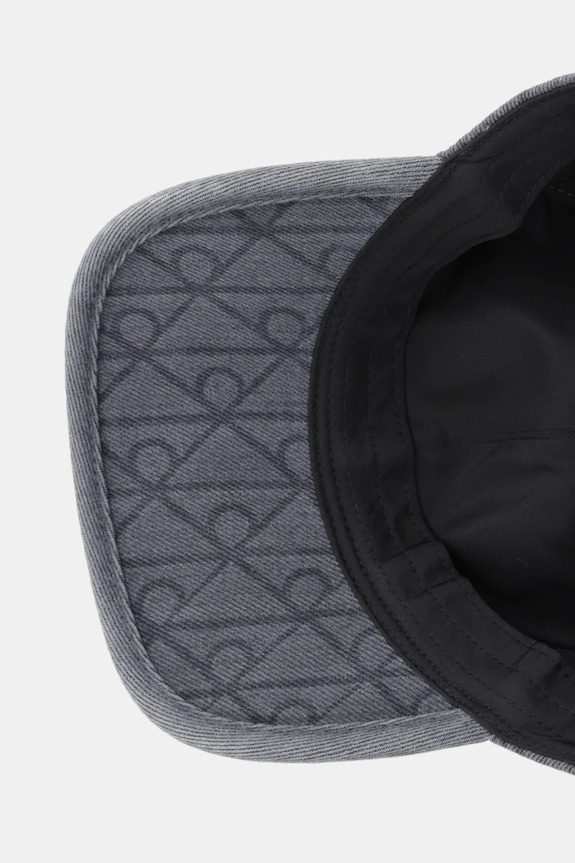Džínsová šiltovka Calvin Klein sivá LV04D5048G