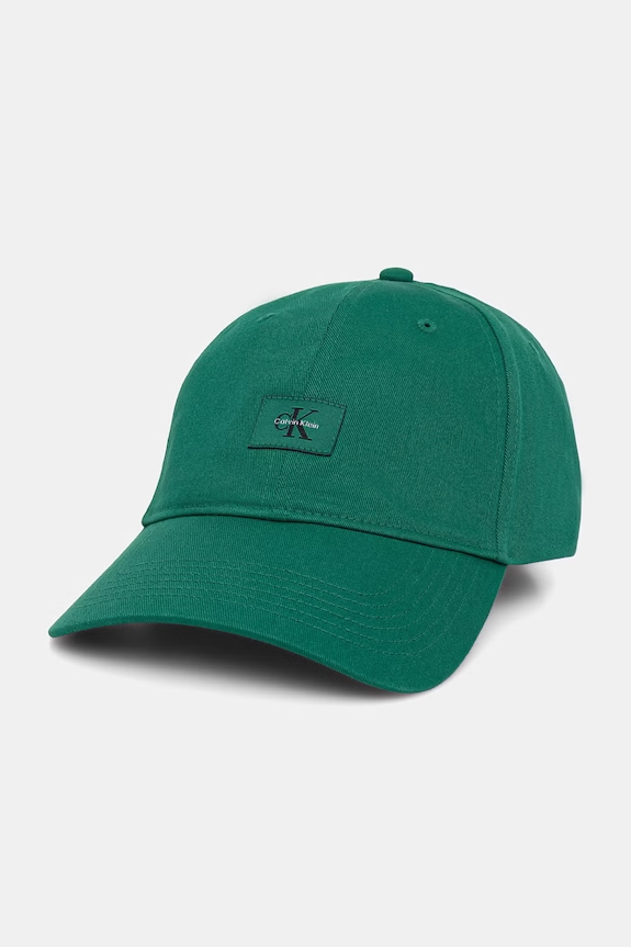 Bavlnená šiltovka Calvin Klein bavlna zelená LV04D5077G
