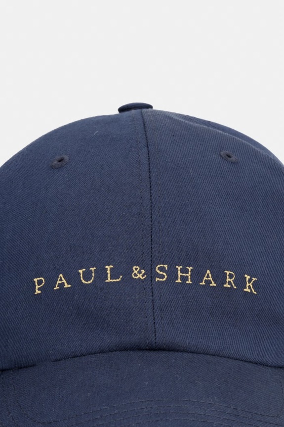 Kšiltovka ze lněné směsi Paul&Shark 26417102 námořnická modř SS26