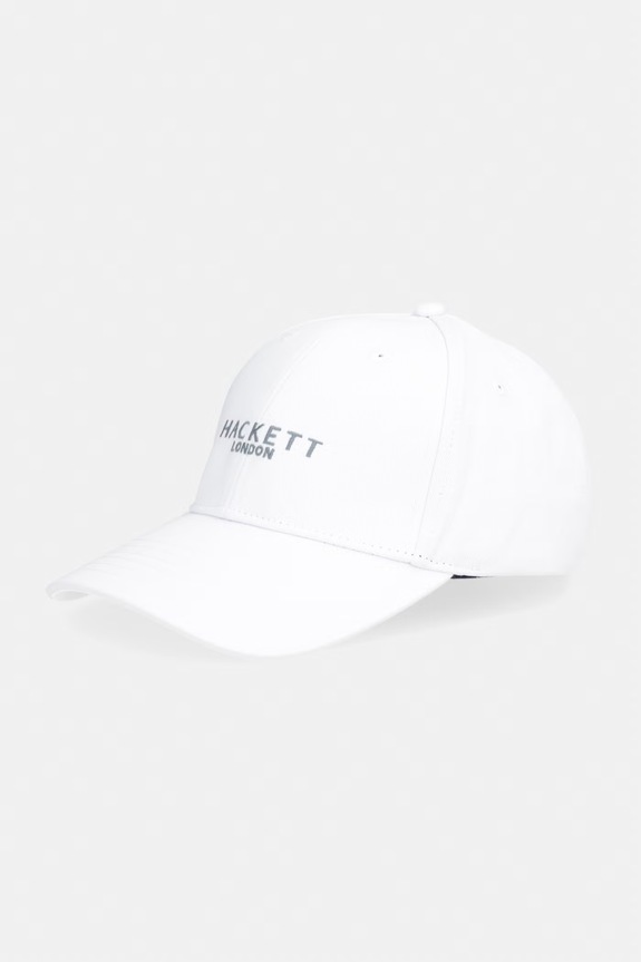 Hackett London czapka z daszkiem bawełniana aplikacja biały HM0400074