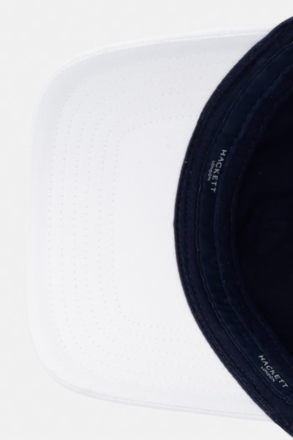 Hackett London czapka z daszkiem bawełniana biały HM0400074