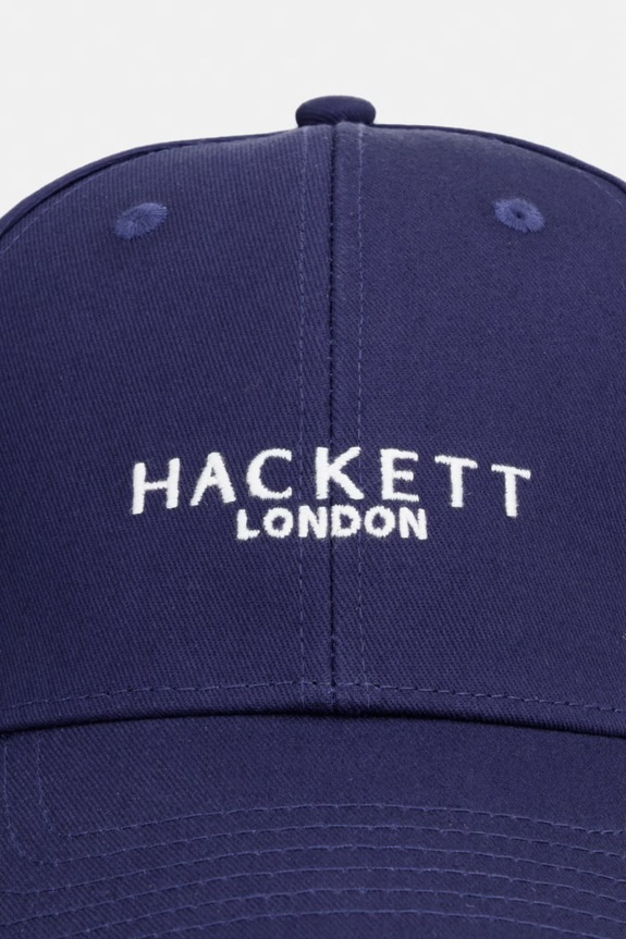 Hackett London czapka z daszkiem bawełniana HM0400074 granatowy SS26