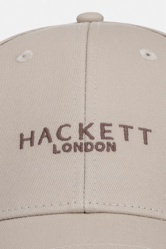 Hackett London czapka z daszkiem bawełniana HM0400074 beżowy SS26