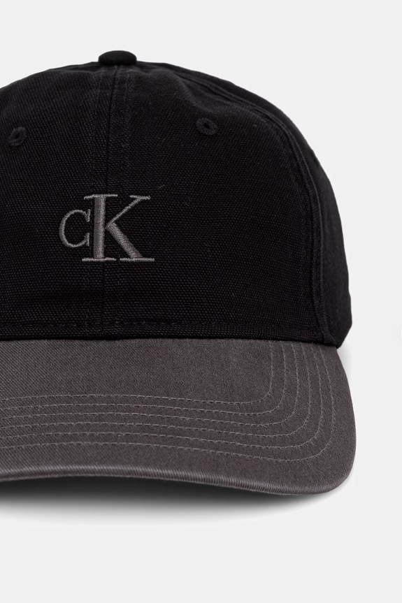 Calvin Klein bejzbalová čiapka pánska bavlnená LV04D5089G čierna SS26