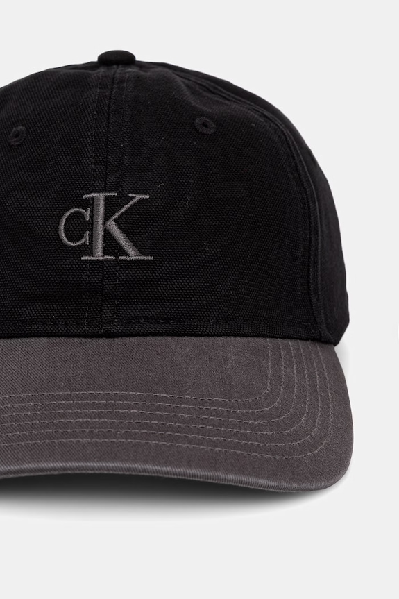 Calvin Klein bejzbalová čiapka pánska bavlnená LV04D5089G čierna SS26